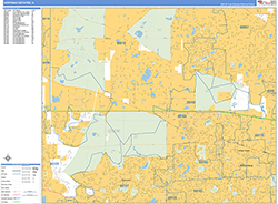 Hoffman Estates Wall Map Basic Style 2026